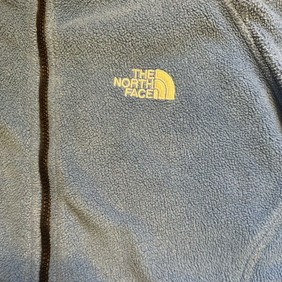 North face women’s zip up fleece blue black size large - Picture 5 of 7